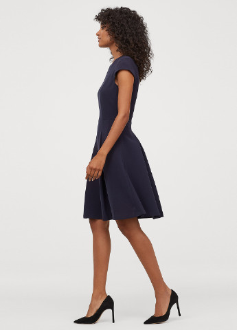 Темно-синя кежуал сукня кльош H&M