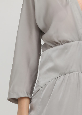 Сіра кежуал сукня в стилі армпір Phard однотонна