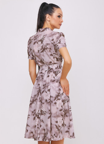 Лілова кежуал сукня сорочка ST-Seventeen з квітковим принтом