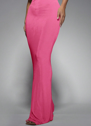 Фуксиновое (цвета Фуксия) вечернее, кэжуал платье платье-майка SHEIN однотонное