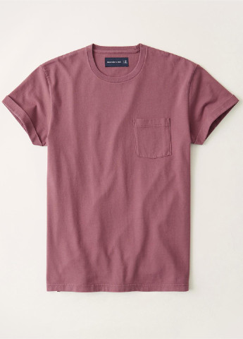 Темно-рожева футболка Abercrombie & Fitch