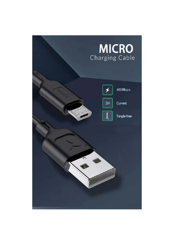 Дата кабель (T-M829 Black) T-PHOX USB 2.0 AM to Micro 5P 1.2m Fast T-M829 (239382835)