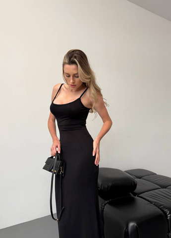 Черное кэжуал платье силуэтная Shik однотонное