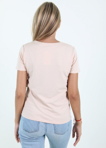 Светло-розовая летняя футболка Miss Fashion