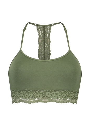 Хакі топ бюстгальтер Hunkemoller без кісточок поліамід