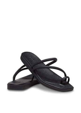 Черные спортивные, кэжуал вьетнамки Crocs с логотипом