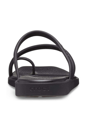 Черные спортивные, кэжуал вьетнамки Crocs с логотипом