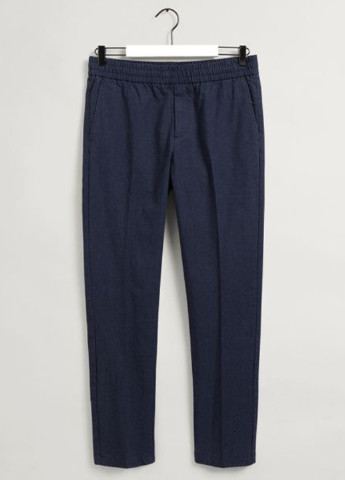 Темно-синие кэжуал демисезонные зауженные брюки Gant