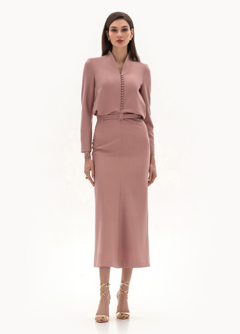Пудровое деловое, кэжуал платье BGL однотонное