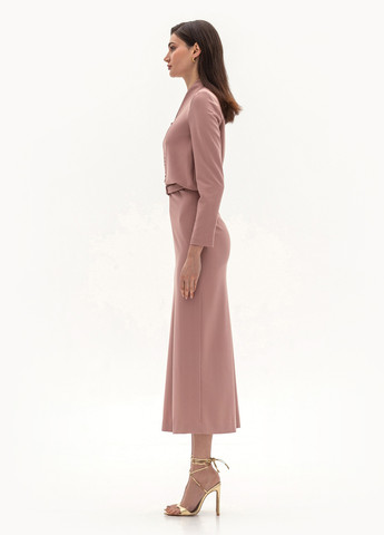 Пудровое деловое, кэжуал платье BGL однотонное