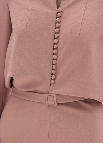 Пудровое деловое, кэжуал платье BGL однотонное