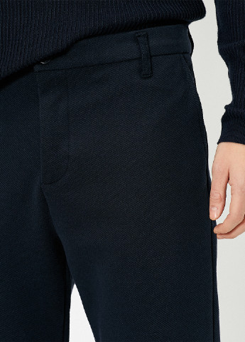 Темно-синие кэжуал демисезонные зауженные брюки KOTON