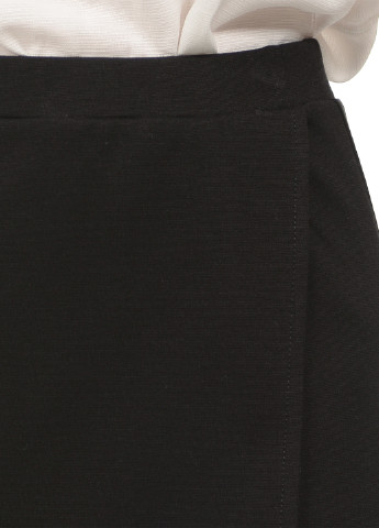 Черная офисная однотонная юбка Tom Tailor на запах
