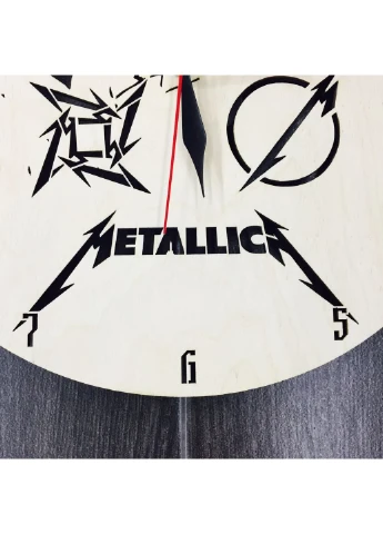 Годинник з дерева на стіну, «Metallica» 7Arts (253566065)