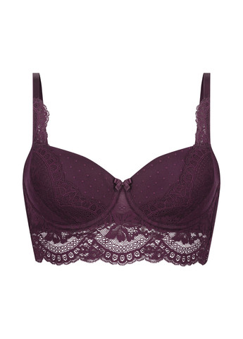 Бордовый бюстгальтер Hunkemoller без косточек полиамид
