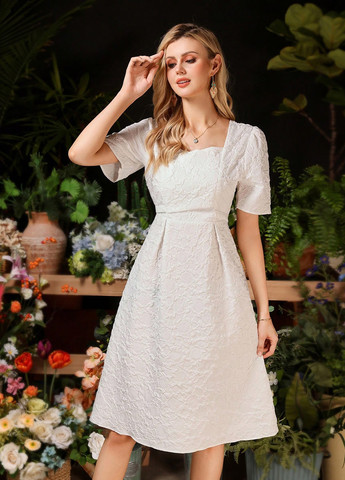 Білий кежуал сукня SHEIN однотонна