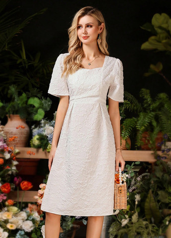 Білий кежуал сукня SHEIN однотонна