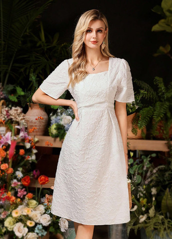 Білий кежуал сукня SHEIN однотонна