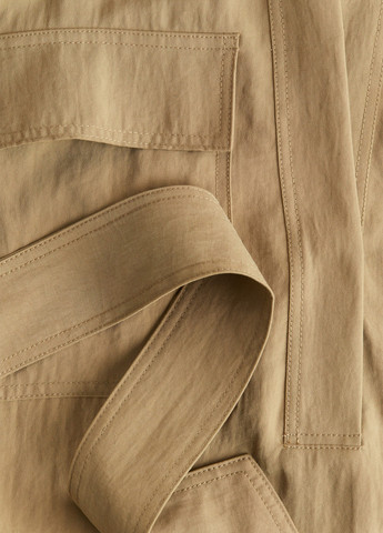 Темно-бежевое кэжуал платье H&M однотонное