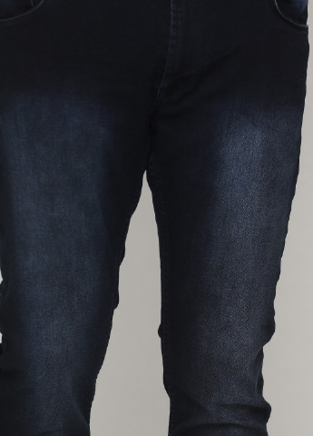 Темно-синие демисезонные прямые джинсы Solid