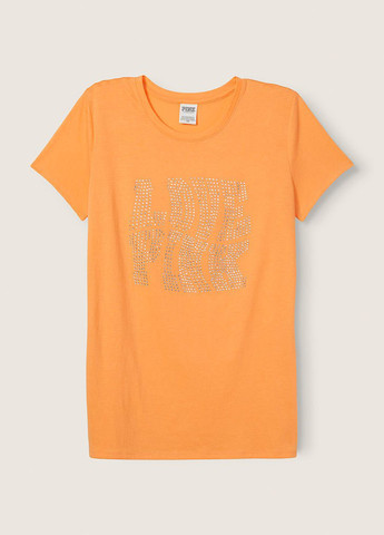 Оранжевая летняя футболка Victoria's Secret