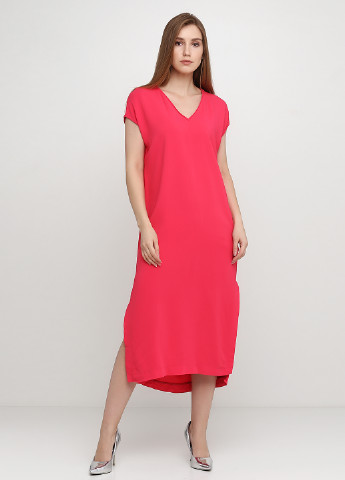 Розовое кэжуал платье оверсайз Uterque однотонное