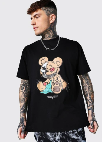 Черная футболка Boohoo