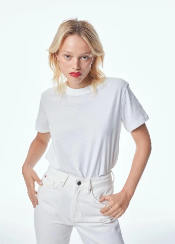 Футболка,білий, H&M Basic - (255192421)