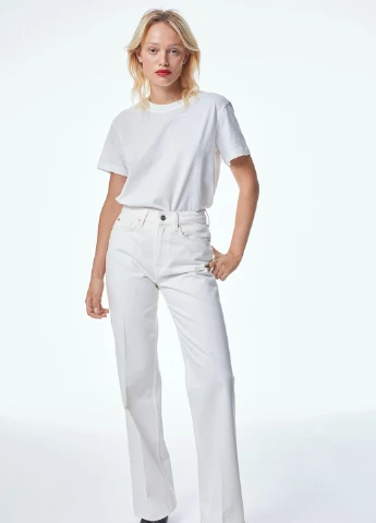 Футболка,білий, H&M Basic - (255192421)