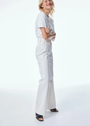 Футболка,білий, H&M Basic - (255192421)