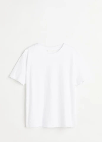 Футболка,білий, H&M Basic - (255192421)