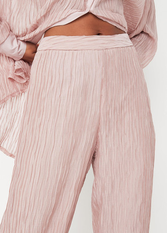 Розовые кэжуал летние прямые брюки Missguided
