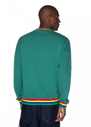 Свитшот United Colors of Benetton - С манжетами, Прямой крой зеленый кэжуал - (154891367)