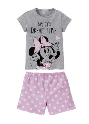 Серый демисезонный комплект (футболка, шорты) Disney