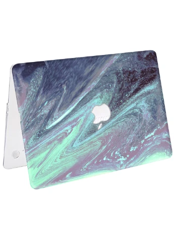 Чохол пластиковий для Apple MacBook Pro Retina 15 A1398 Бірюзові плями з блискітками (6353-2341) MobiPrint (218857997)