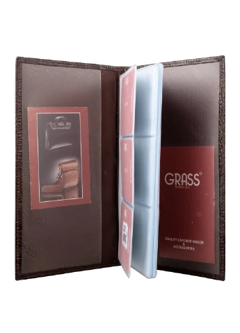 Мужская кожаная визитница 11,5х20х1 см Grass (252415807)