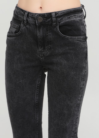 Джинси Maje прямі однотонні темно-сірі джинсові бавовна
