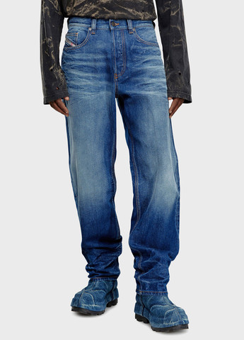 Синие демисезонные слим джинсы Diesel