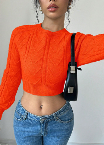 Оранжевый демисезонный джемпер джемпер SHEIN