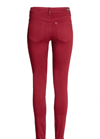 Джинси H&M однотонні червоні джинсові бавовна