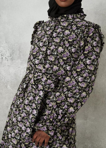 Фіолетова кежуал плаття, сукня Missguided з квітковим принтом