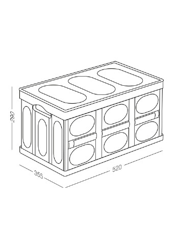 Ящик для хранения раскладной с крышкой, 52х35,5х29 см MVM однотонная бежевая