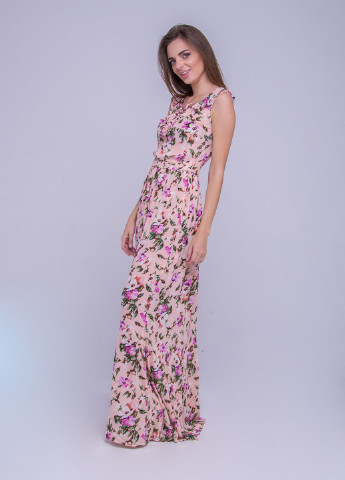 Персикова кежуал сукня VMMA з квітковим принтом