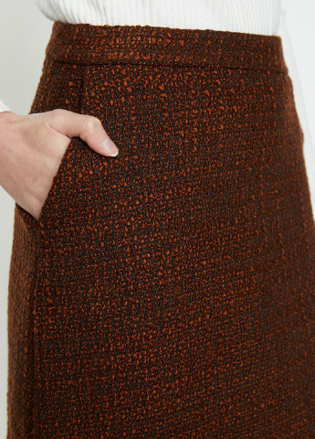 Светло-коричневая кэжуал однотонная юбка KOTON