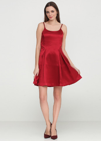 Красное коктейльное платье Glamorous однотонное