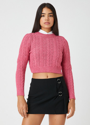 Темно-розовый зимний свитер джемпер KOTON