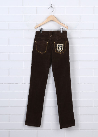 Коричневые демисезонные со средней талией джинсы Olimpia