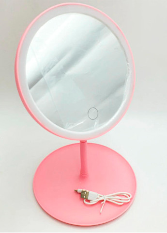 Косметическое зеркало с LED подсветкой Xo Mirror 16 встроенным аккумулятором Розовый Solar (242336085)