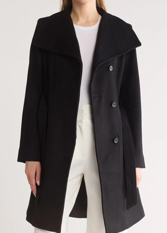 Черное демисезонное Пальто однобортное Michael Kors