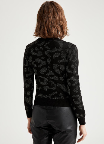 Чорний демісезонний полувер джемпер DeFacto